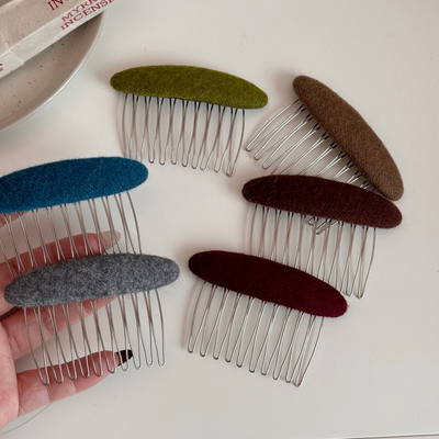 复古椭圆插梳刘海碎发侧边夹