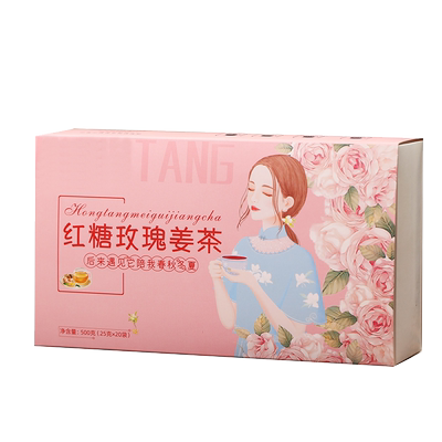 红糖姜茶大姨妈黑糖块生姜枣茶