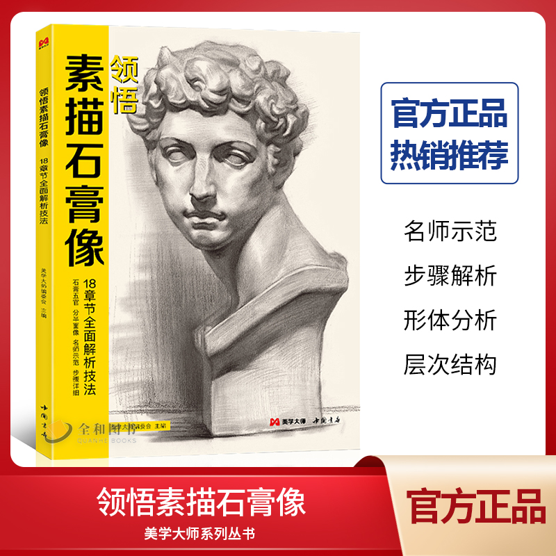 领悟素描石膏像18章节全面解析技法2021美学大师五官到头像结构步骤
