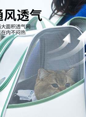乐优派猫笼子猫包外出太空舱透气大容量狗狗猫咪背包宠物用品