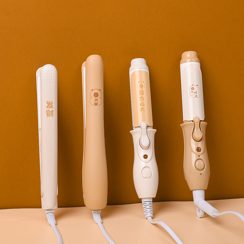 新款卡皮巴拉系列夹板卷发棒学生女头发小功率宿舍拉直器卷发器