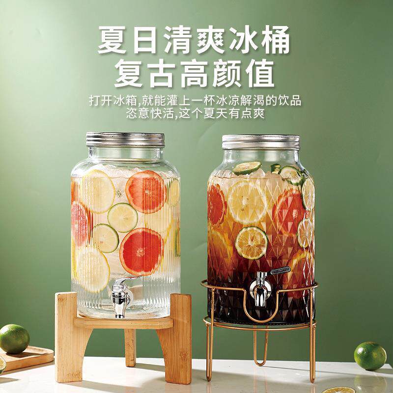 玻璃啤酒桶带龙头饮料桶