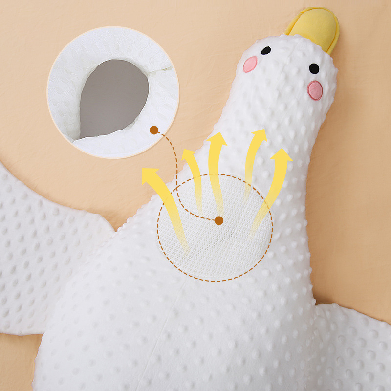 新生儿趴睡枕飞机抱排气枕大白鹅公排气枕头安抚新生儿宝宝防胀气