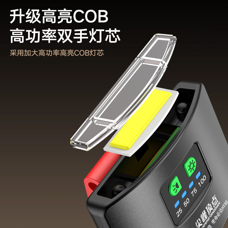 尖峰顶点HT50充电感应夹帽灯手电筒头戴式头灯