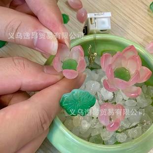 荷花小夜灯手工DIY自制材料摆件送女友闺蜜生日创意七夕礼物