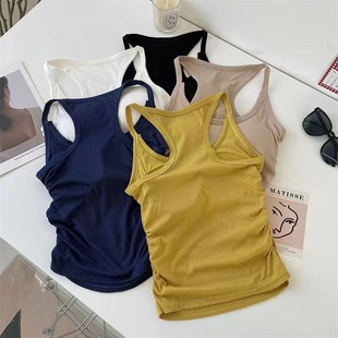 打底内搭外穿修身 无袖 显瘦百搭小众上衣 人棉吊带背心秋冬季 9092