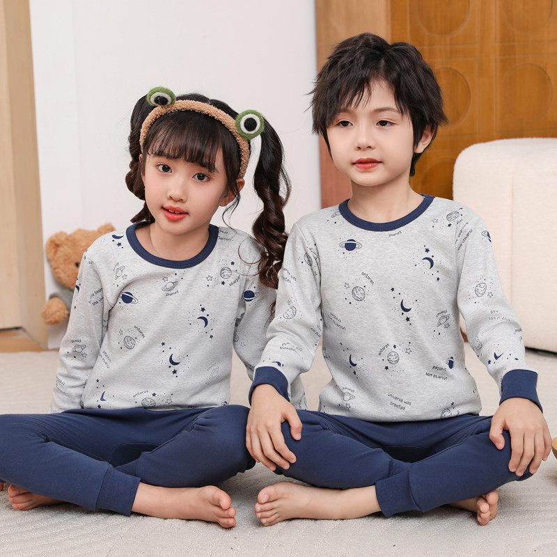 秋季新款儿童纯棉秋衣套