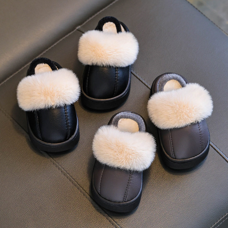 儿童棉拖鞋男童冬季女童防水室内家居拖鞋男孩保暖防滑宝宝棉拖鞋