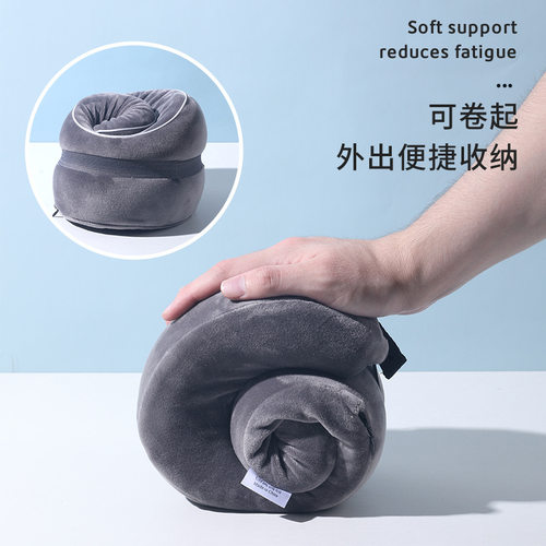 u型枕记忆棉颈枕慢回弹汽车旅游颈部护颈枕水晶绒脖子靠枕头