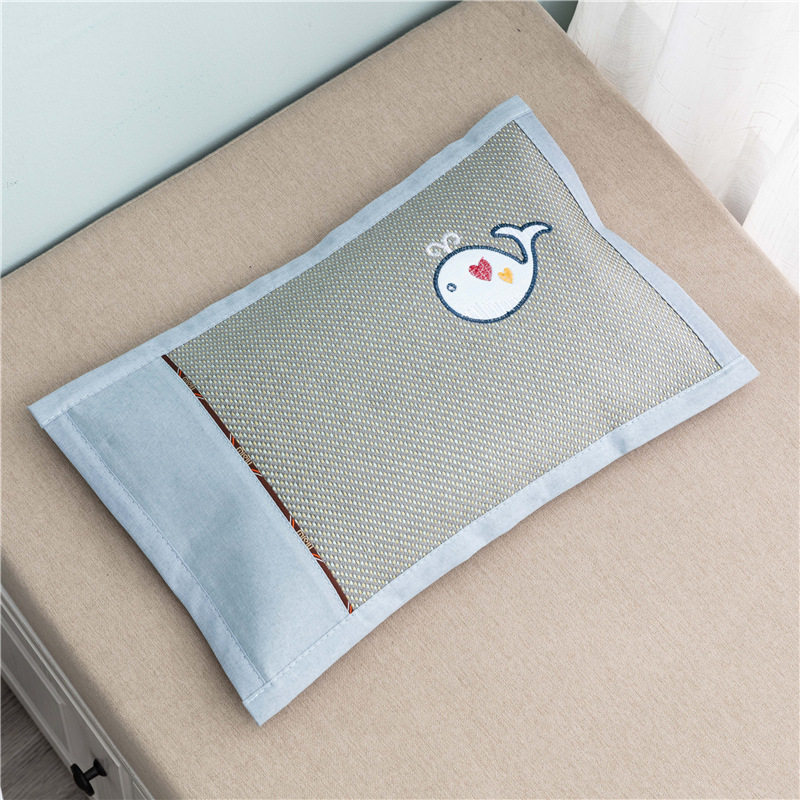 夏天儿童藤枕头0-1岁宝宝荞麦枕3-6-9幼儿园婴儿床吸汗透气茶叶枕