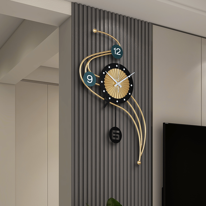 新款轻奢高级感客厅墙壁装饰挂钟