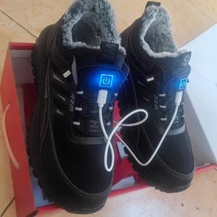 智能电热鞋 电暖鞋 保暖鞋 防水中老年男棉鞋 保温鞋 充电发热鞋