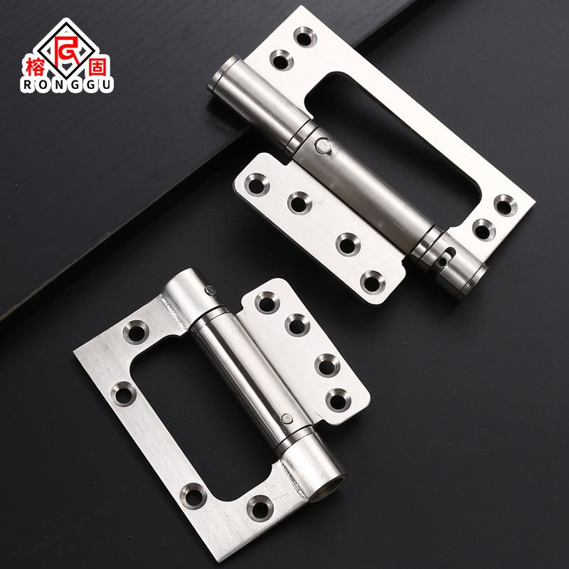 弹簧子母合页免开槽隐形门不锈钢合页弹簧液压缓冲子母自动闭门器