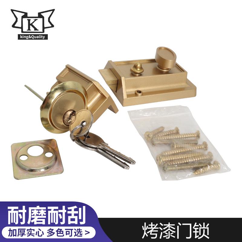 厂家直供0508B锌合金弹子门锁 老式门锁 牛头锁推拉门老虎锁