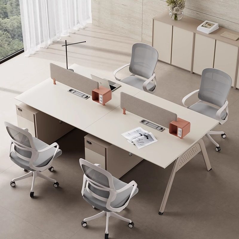 办公桌员工位职员桌椅组合2四4人办公室财务桌简约现代公司电脑桌