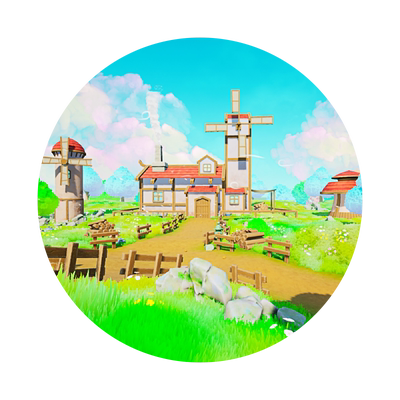 maya/zbrush教程风格化风车场景地编UE4蓝图粒子特效教学视频课程