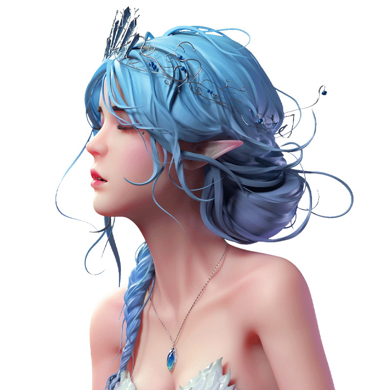 ZBrush/Maya教程冰公主半身像雕刻灯光渲染材质案例教学视频课程