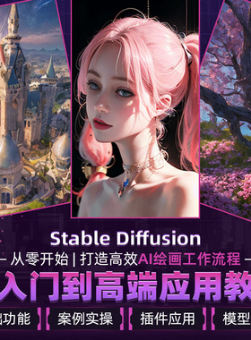 AI绘画教程Stable Diffusion零基础从入门到进阶工作流程视频课程