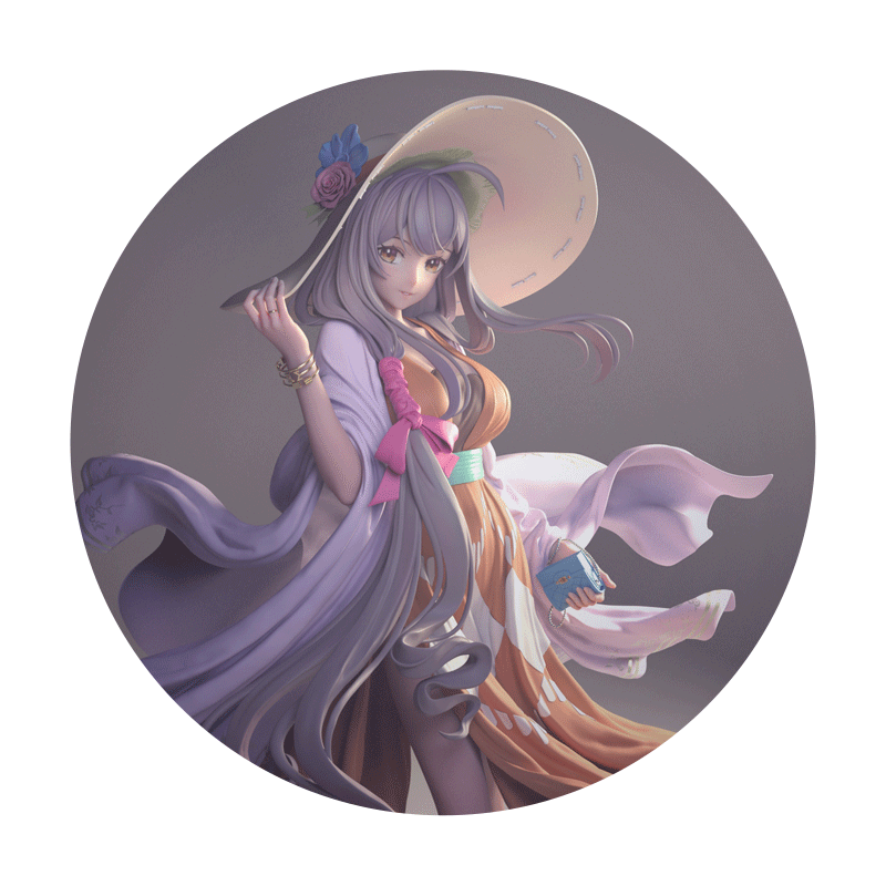 罗其胜教程二次元美少女手办制作流程教学ZBrush雕刻视频课程翼狐