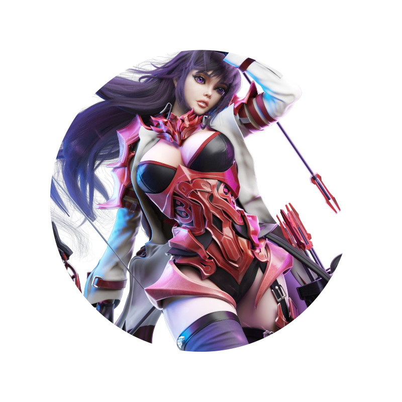 3dMax/ZBrush教程女性手办角色女弓箭手雕刻工作流程教学视频课程