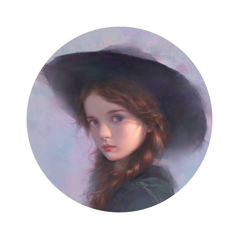 翼狐ps教程写实插画厚涂小女孩头像原画设计美宣笔刷教学视频课程