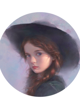 翼狐ps教程写实插画厚涂小女孩头像原画设计美宣笔刷教学视频课程