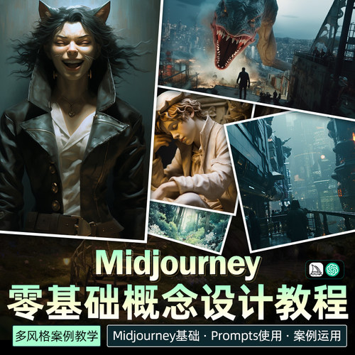 讲解运用Midjourney和chatGPT智能生成能力
