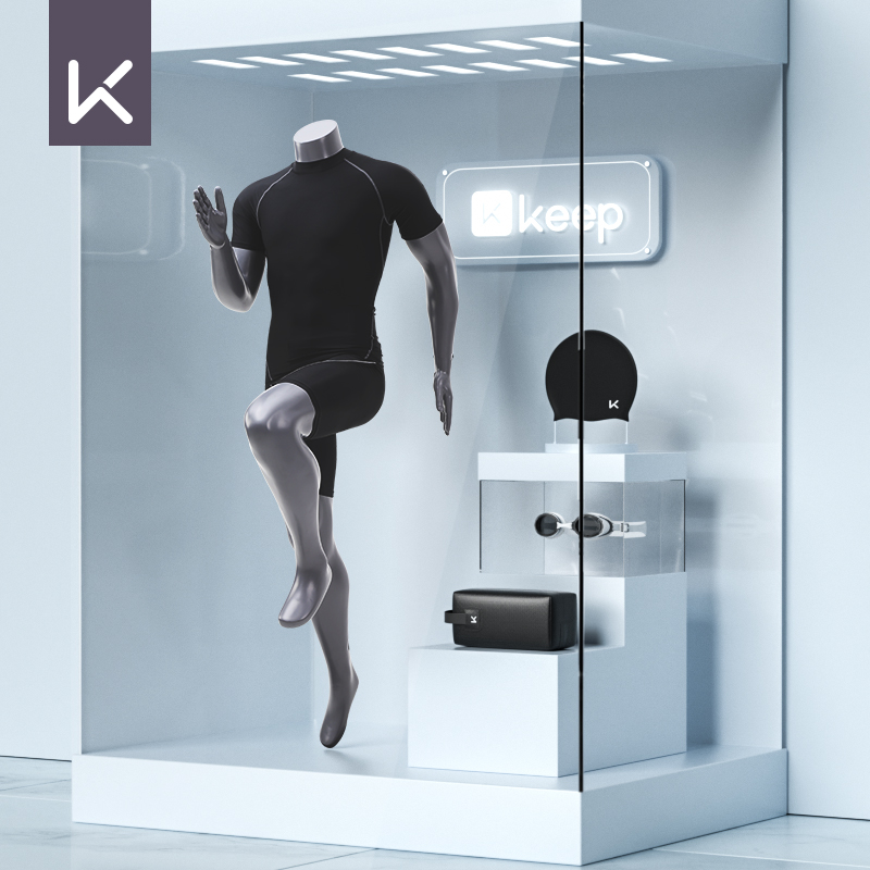 Keep男士泳衣夏专业速干平角五分