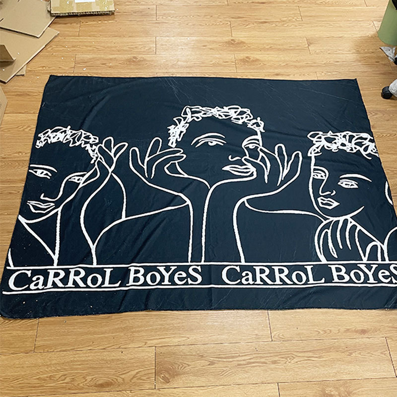 Carrol Boyes沙滩巾纯棉素描人物超大号浴巾披肩艺术设计坐垫
