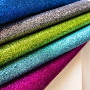 pu皮革格丽特金葱布料闪粉闪光金粉银粉亮布渐变陈彩虹利力厂家