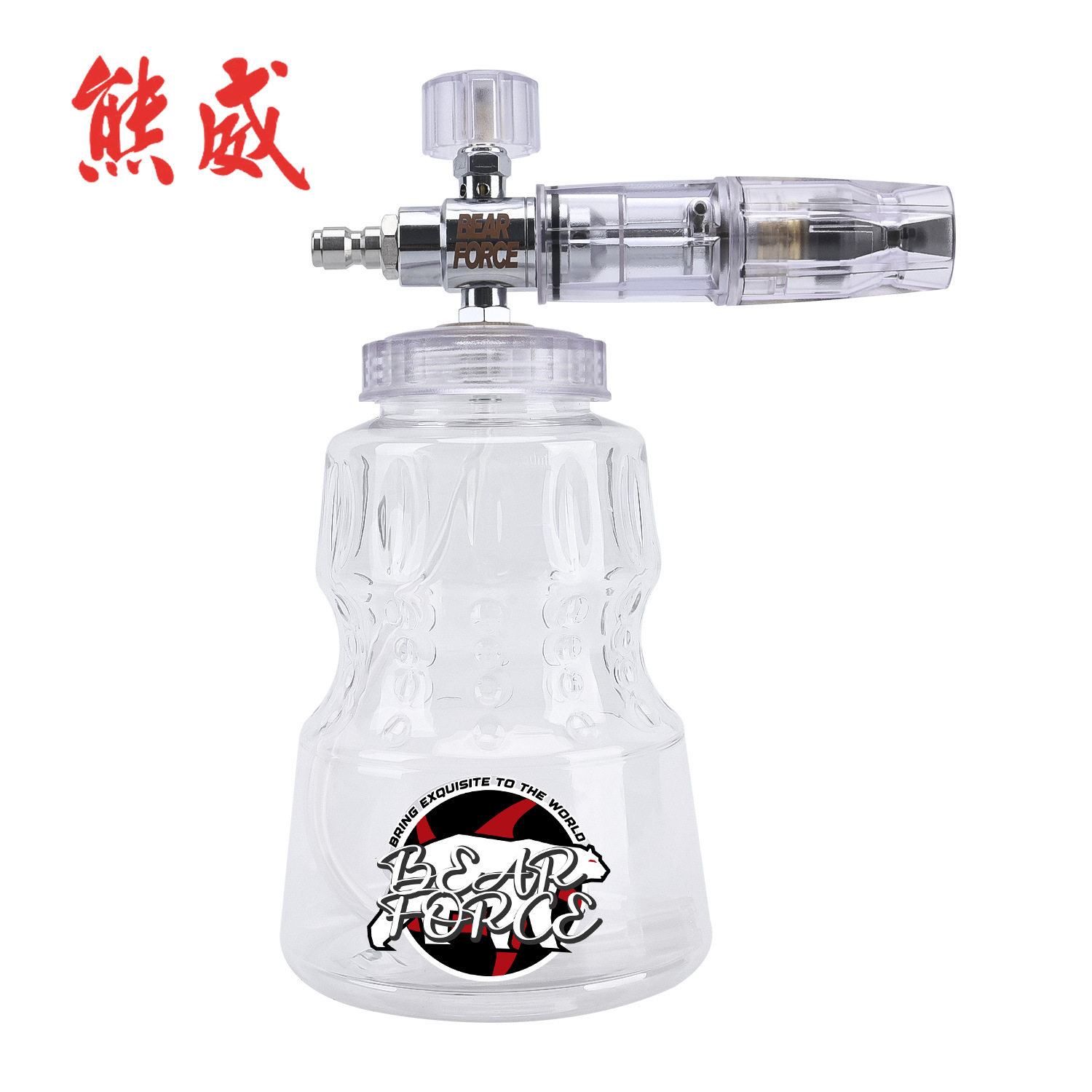 跨境出口高压清洗机泡沫喷壶喷头洗车器大口专业pa壶铝电镀