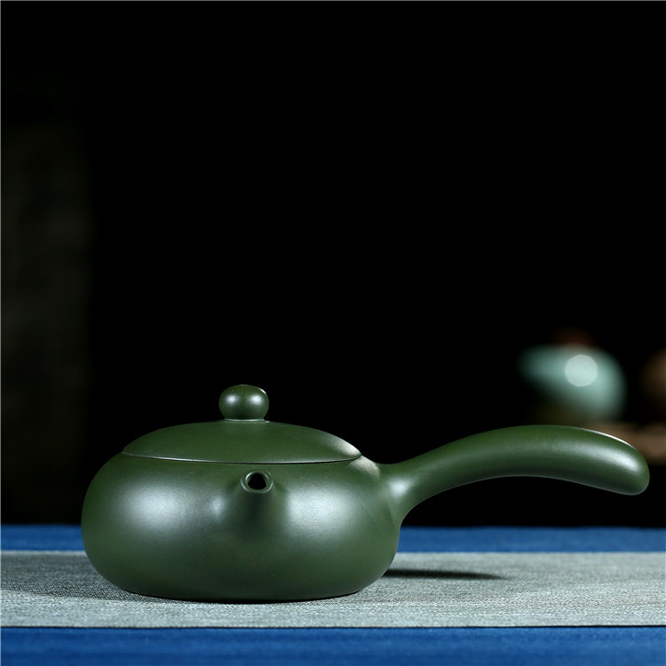 绿泥唐羽 宜兴手工制作紫砂茶壶茶具厂家直销礼品