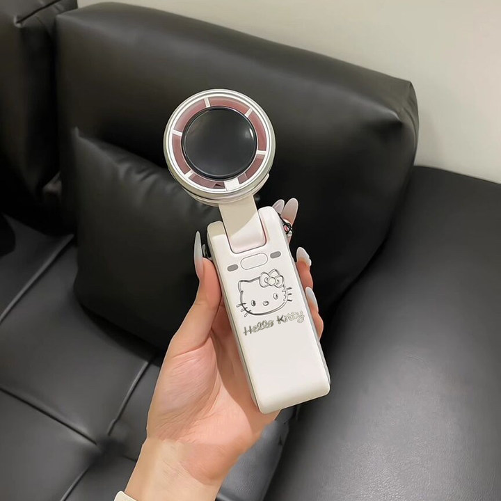 哈喽凯蒂猫手持涡轮风扇usb充电户外便携学生上课静音大风桌面扇
