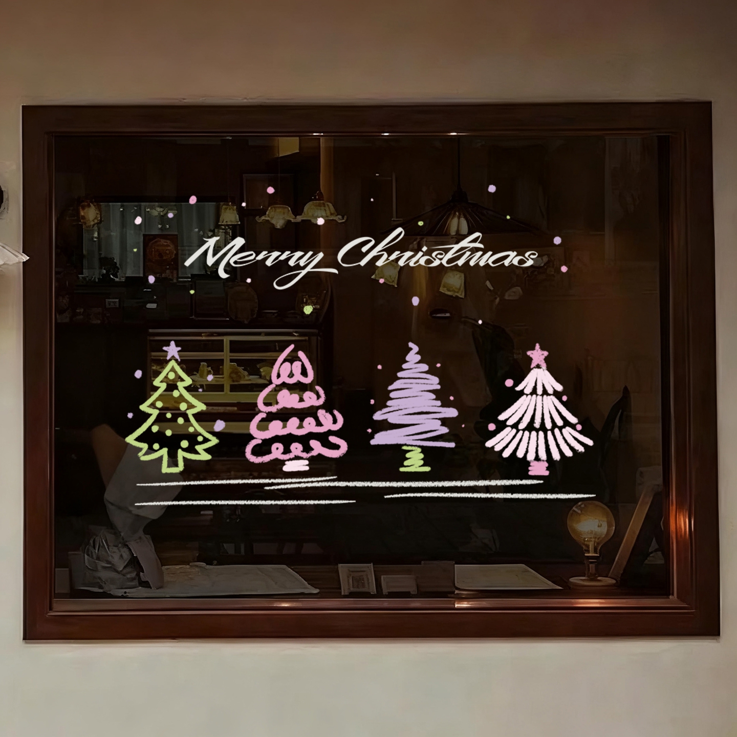 圣诞节装饰橱窗贴玻璃纸静