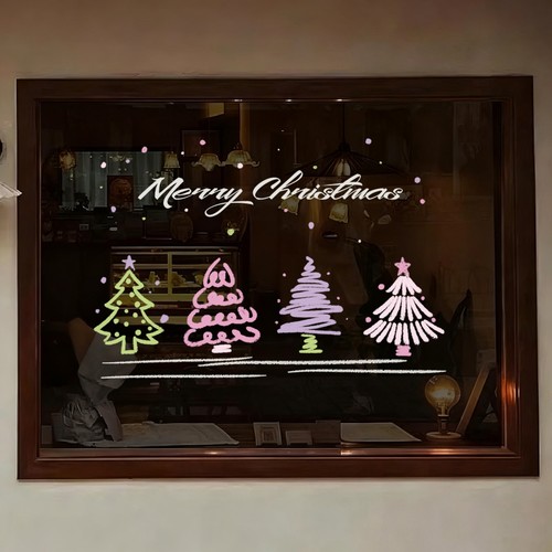 圣诞节装饰橱窗贴玻璃纸静