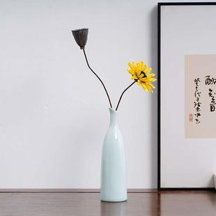 景德镇手工影青釉花瓶瓷器 复古陶瓷花器 仿古小花插家居摆件