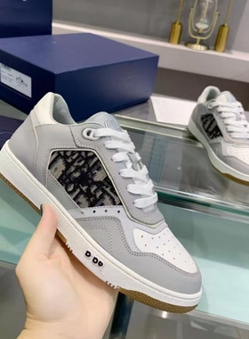 时尚板鞋新款经典B27老花低帮鞋休闲运动鞋系带板鞋男女同款
