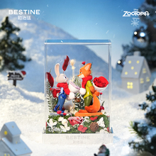 新年礼物柏治廷迪士尼疯狂动物城朱迪尼克永生花玫瑰摆件礼盒生日