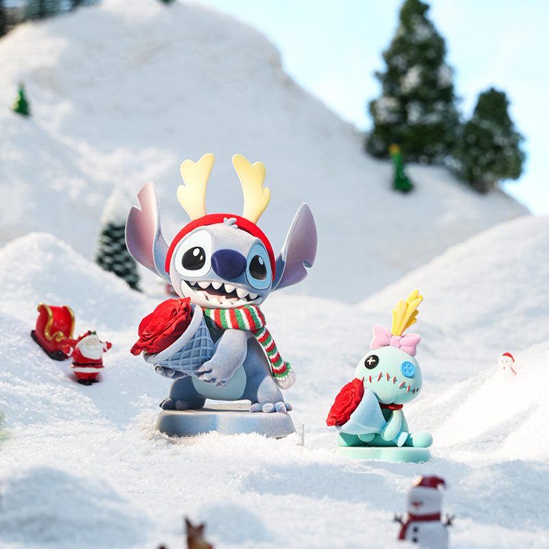 柏治廷迪士尼史迪仔永生花礼盒摆件史迪奇花束新婚生日情人节礼物