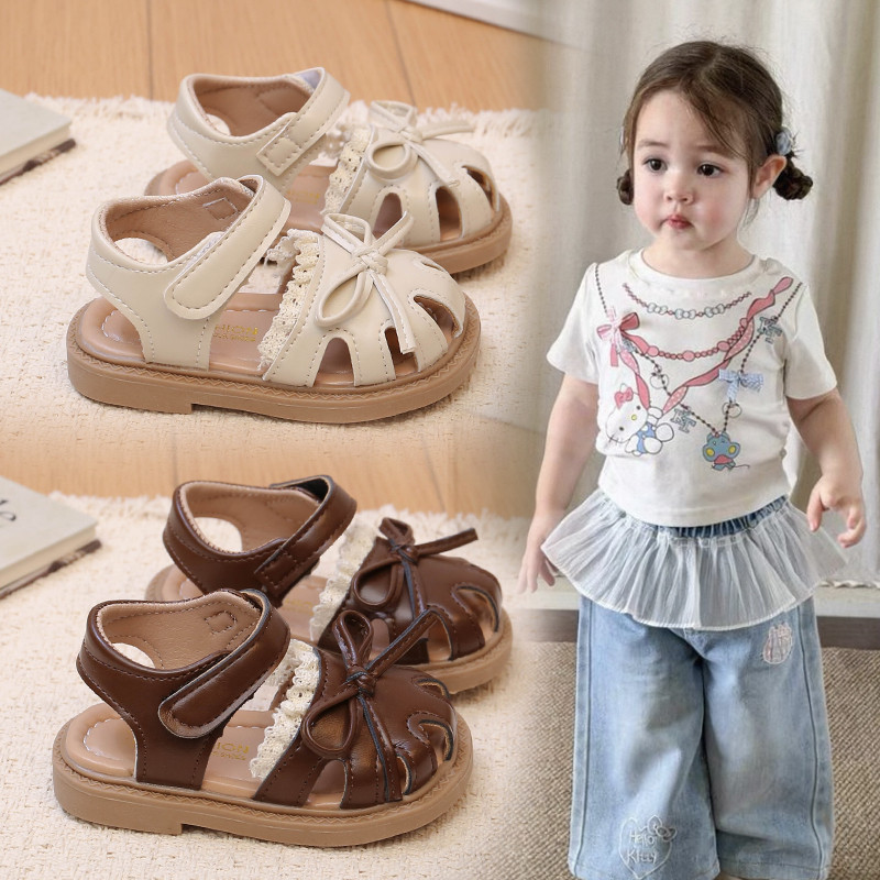 婴儿软底学步鞋夏季宝宝鞋0-1一3岁女宝凉鞋防滑女童公主鞋