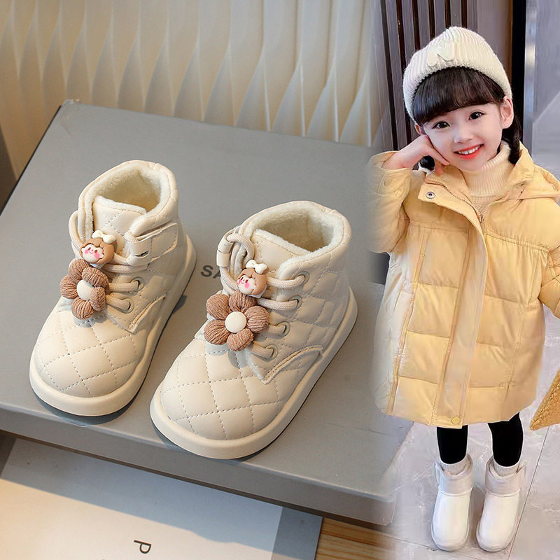 女童冬季加绒棉鞋保暖雪地靴