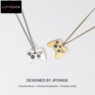 JIPINGE 原创设计小众经典游戏机手柄吊坠项链男女学生情侣个性潮