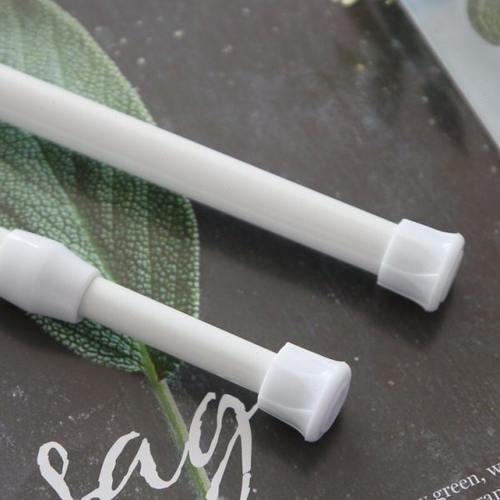 羽罗 免打孔伸缩杆迷你小窗户窗帘杆门帘杆浴帘杆半帘杆卫生间架