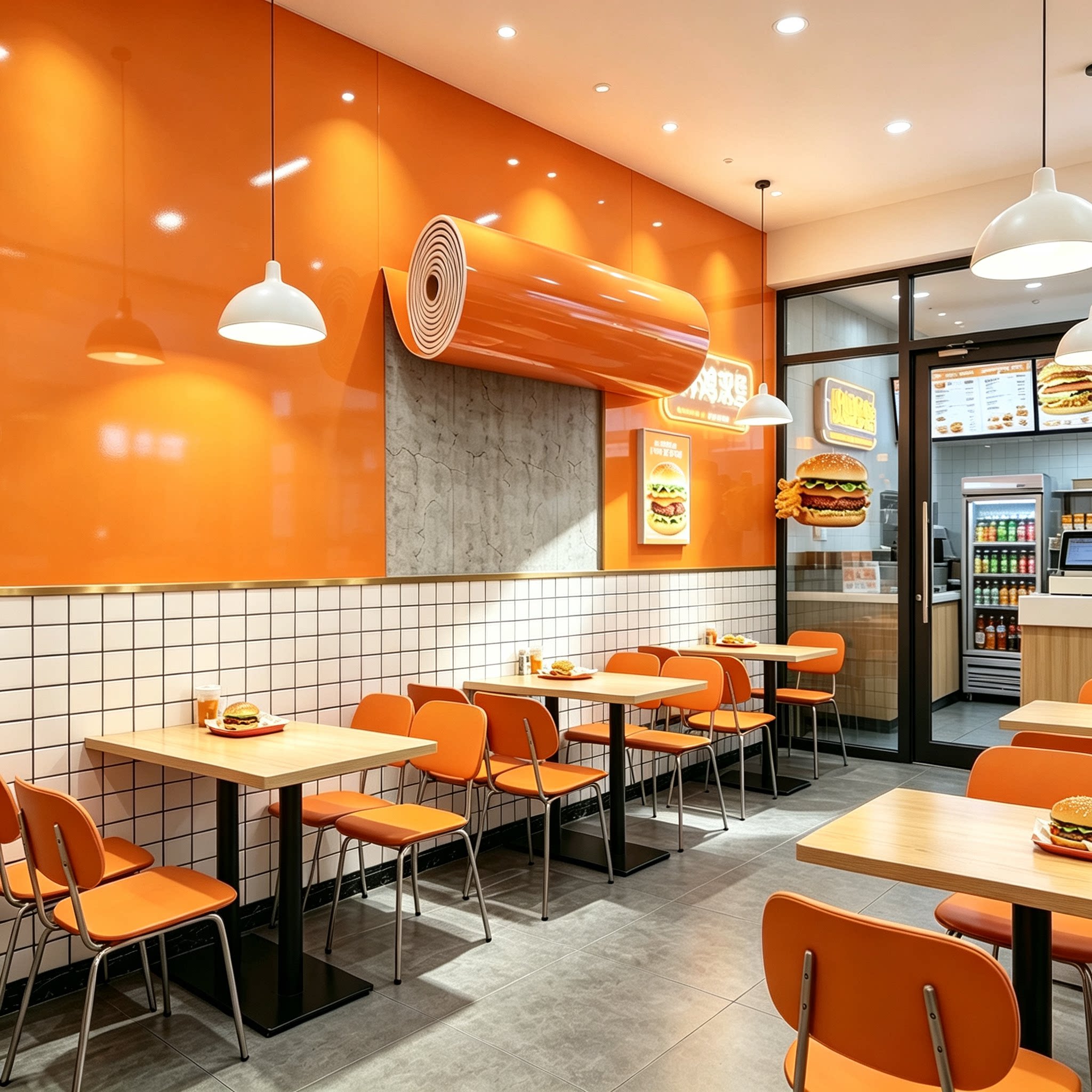 护墙板商用餐饮墙面装饰遮丑墙贴饭店专用自粘贴墙纸防水防潮加厚