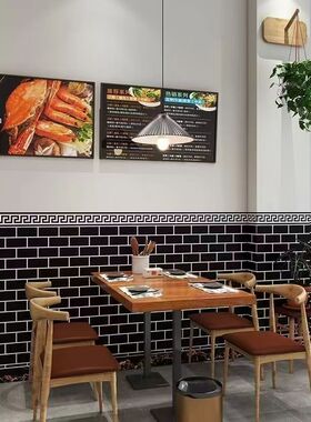 砖墙壁纸店铺装修仿砖墙贴纸砖纹墙纸自粘防水防潮工业风墙裙墙围
