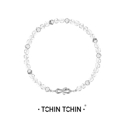 TCHINTCHIN 梦境花园系列 立体郁金香白水晶串珠项链