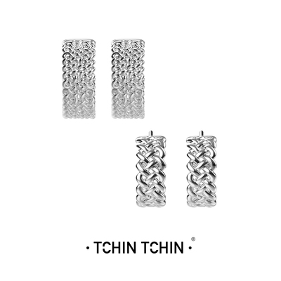 TCHINTCHIN休闲无镶嵌编织耳圈