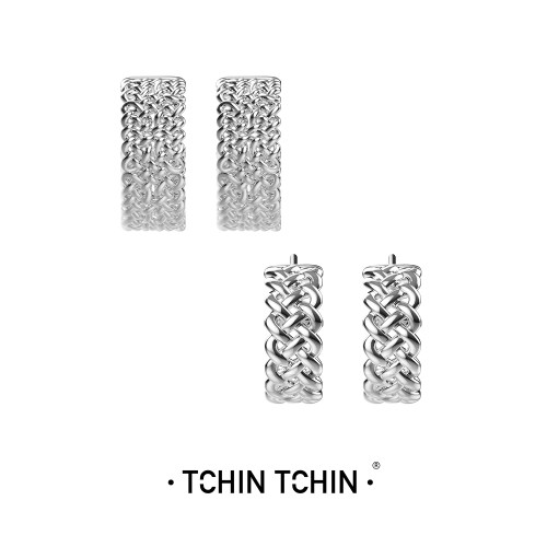TCHINTCHIN休闲无镶嵌编织耳圈