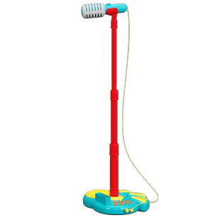 婴芬贝贝麦克风扩音音乐话筒带支架儿童站立式卡拉OK宝宝唱歌玩具