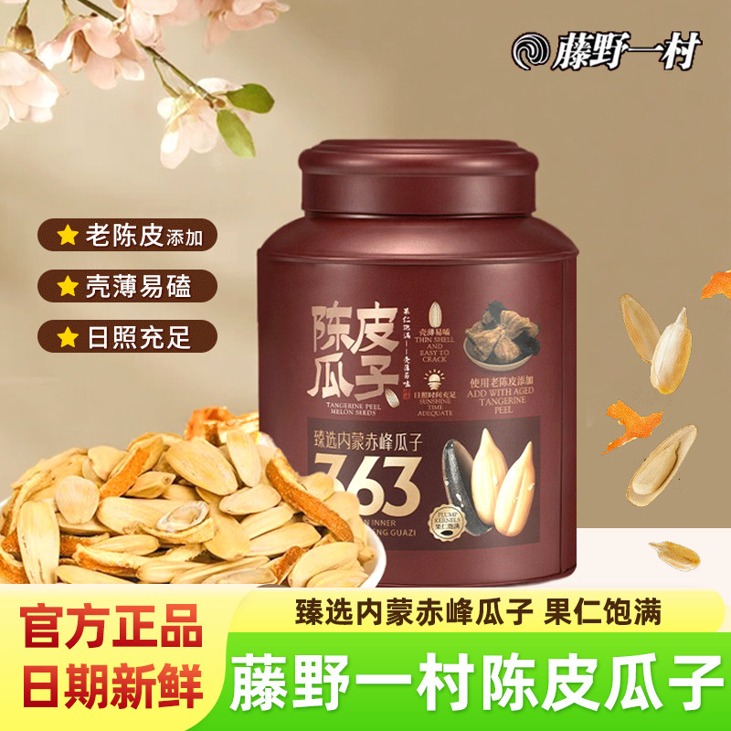 藤野一村陈皮瓜子内蒙赤峰瓜子葵花籽年货炒货追剧聚会小零食礼盒
